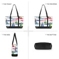 thumbnail image 6 of FORMRS Canvas Laptop Tote Bag for Women with 15.6" Computer Compartments Shoulder Handbag, Hand Drawn Sailboats, 6 of 7