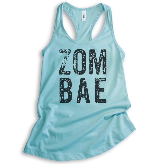 Zombae Tank Top, Ladies Racerback Tank Top, Halloween Tank, Funny Zombie Tank, Bae Tank, Cancun, Medium
