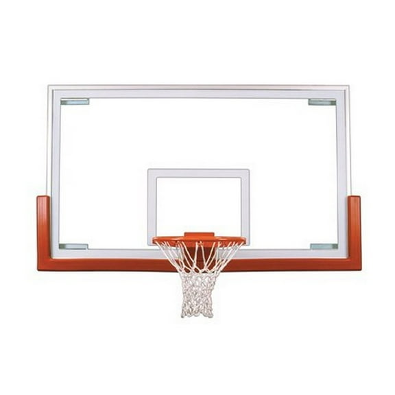 First Team Victory Upgrade Package Steel-Glass Gymnasium Backboard44; Rim & Pad Upgrade Package- Desert Gold
