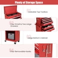 thumbnail image 5 of IRONMAX Rolling Tool Chest, 6-Drawer Lockable Tool Cabinet w/ 4 Universal Wheels, 2 in 1 Detachable Tool Box Storage Organizer for Garage Workshop Repair Shop (6-Drawer, Red), 5 of 14