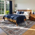 thumbnail image 3 of Boho Vintage Round Rug ft- Faux Wool Dreely Washable Area Rug Small Distressed Throw Rugs Floor Carpet for Door Mat Entryway Bedrooms Laundry (Round - ; Diameter Border ), 3 of 8