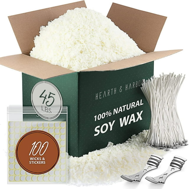 Suministros para Hacer Velas Hearth & Harbor Cera de Soya Orgánica 20 kg