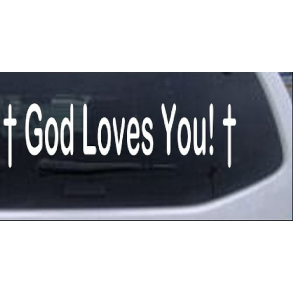 God Loves You Decal Car or Truck Window Decal Sticker