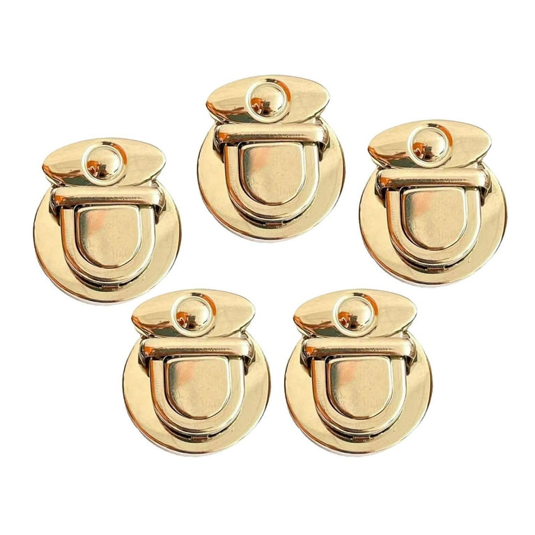 5Pcs Tuck Lock Clasp Purse Purse Buckle Fasteners Wallet Buckle Purse Clasp  Locks for DIY Craft Wallets Bag Leather Handbags Making A 