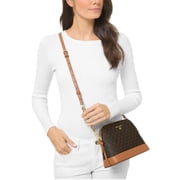 Michael Kors Womens Large Logo Dome Crossbody Bag, Brown