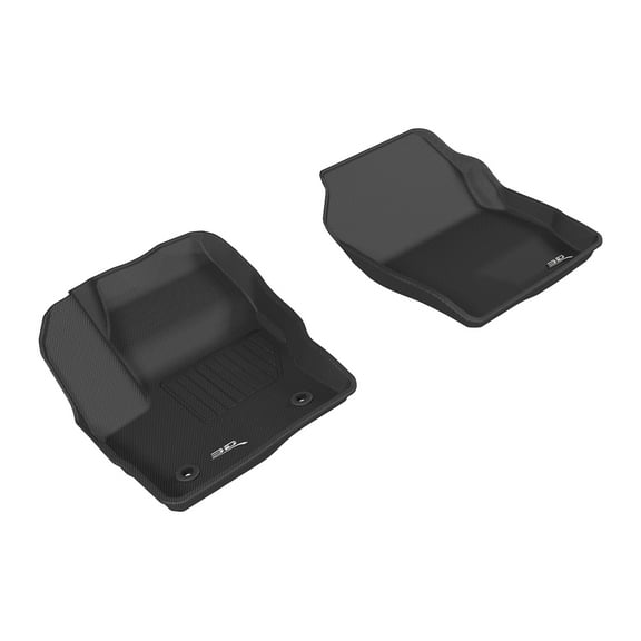 3D MAXpider Custom Fit Kagu Floor Mat (Black) Compatible with Ford Escape 2015-2019 - Front Row