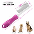 thumbnail image 3 of Poodle Grooming Comb - Metal Dematting Comb with Long & Short Stainless Steel Teeth for Removing Matted Hair & Knots, Safe and Gentle for Dogs & Cats (Pink), 3 of 7