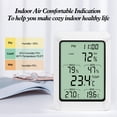 thumbnail image 3 of 3.9-inch LCD Thermo-hygormeter Digital Temperature & Humidity Meter with Max Min Value Display 2 in 1 Thermometer & Hygrometer Alarm Clock Indoor Temperature Humidity Monitor for Home Office, 3 of 8