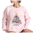 thumbnail image 5 of Hipattires Womens Christmas Sweatshirts , Christmas Womens Clothes , Graphic Loose Trendy Long Sleeve ， Pink, 5 of 6