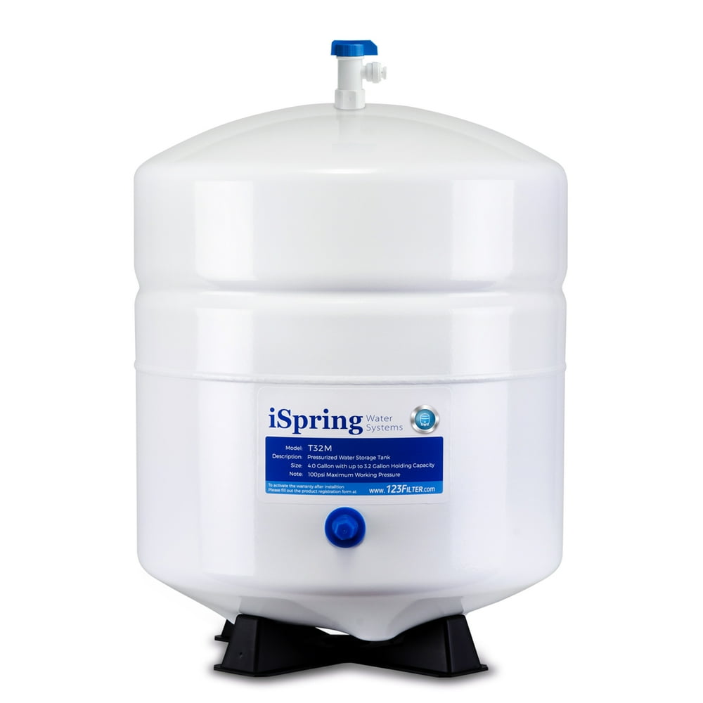 iSpring T32M 4 Gallon Residential Pressurized Water Storage Tank for Reverse Osmosis (RO