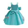 thumbnail image 2 of Hiijoy Toddler Girls Bow Off Shoulder Birthday Wedding Party Dress Princess Pageant Gown, Sizes 2-10, 2 of 8