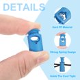 thumbnail image 3 of Uxcell Plastic Cord Lock, Single Hole Spring Toggle Stopper Adjustable Cord Stop Fastener End Blue, 3 of 6