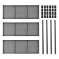 thumbnail image 4 of Gymax Rack de Stockage 3Layer Shelving Unit Steel Mesh Étagère 47,5"H Réglable Tube en Acier, 4 of 10