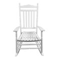 thumbnail image 2 of Balcony Porch Adult Rocking Chair White, Solid Wood Comfortable Rocking Chair for Patio Outdoor Relax, 2 of 9