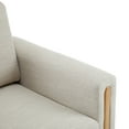 thumbnail image 6 of Ernest Mid-Century Modern Fabric Accent Armchair, Upholstered Club Chair with Solid Wood Frame, Beige+Natural, 6 of 8