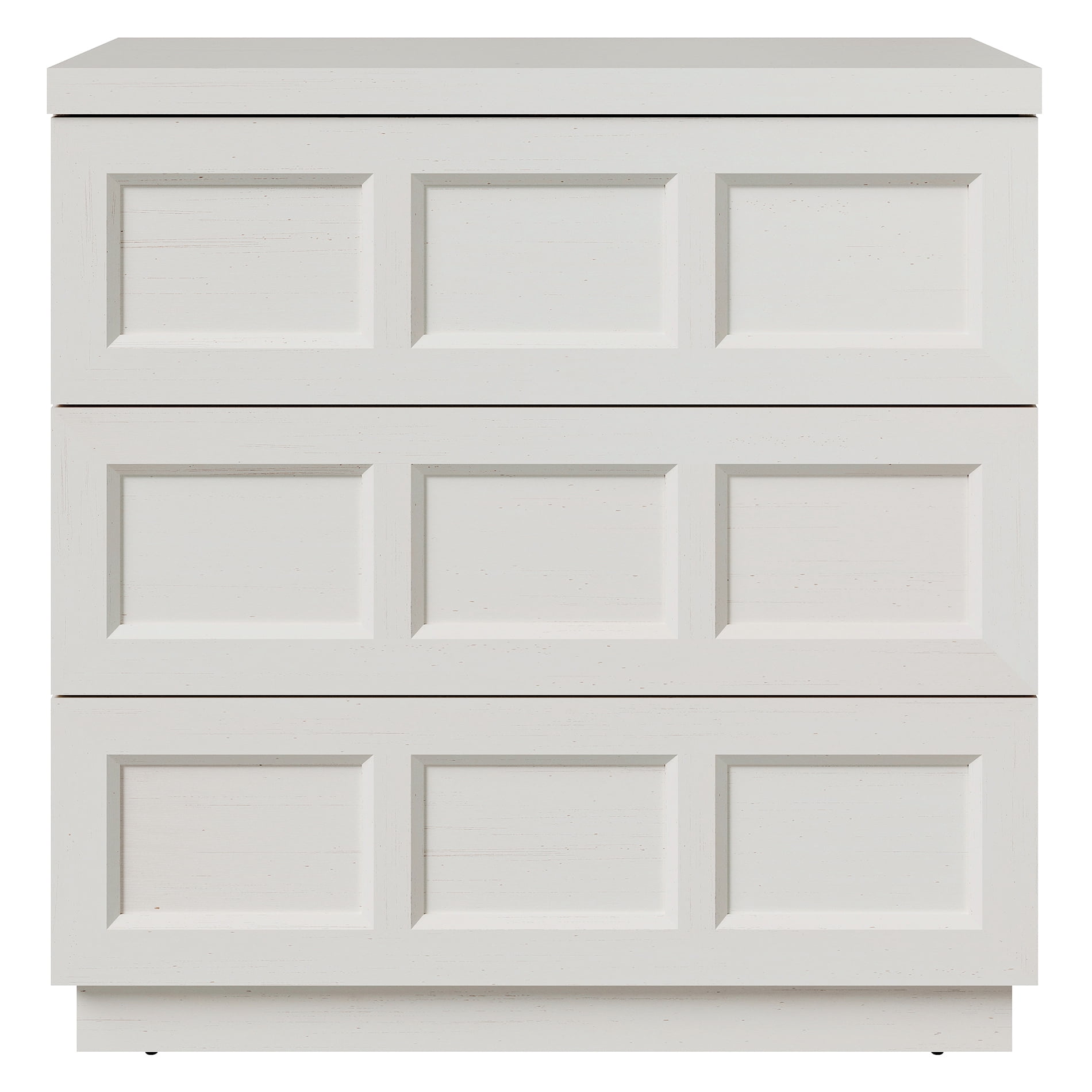 HOMOOI Modern Wood Dresser,Boho 31.5" Anti-Wobble Silent Storage Dresser with 3 Pop-Up Handle-Free Chest of Drawers，for Bedroom, Living Room,White