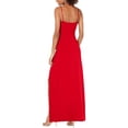 thumbnail image 2 of EMERALD SUNDAE Womens Red Slitted High Spaghetti Strap V Neck Full-Length Evening Faux Wrap Dress Juniors XS, 2 of 2
