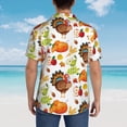 thumbnail image 3 of Lsque Thanksgiving Turkey pattern Hawaiian Shirt for Men, Unisex Summer Beach Casual Short Sleeve Button Down Shirts-XX-Large, 3 of 9