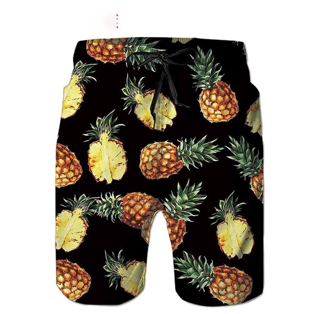 Bañador de piña divertido para hombre, pantalones cortos de playa para Surf, ropa deportiva, bañador corto para niño, ropa de baño para niños Fivean unisex