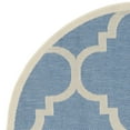 thumbnail image 4 of SAFAVIEH Courtyard Becky Geometric Indoor/Outdoor Area Rug, Blue/Beige, 5'3" x 5'3" Round, 4 of 8
