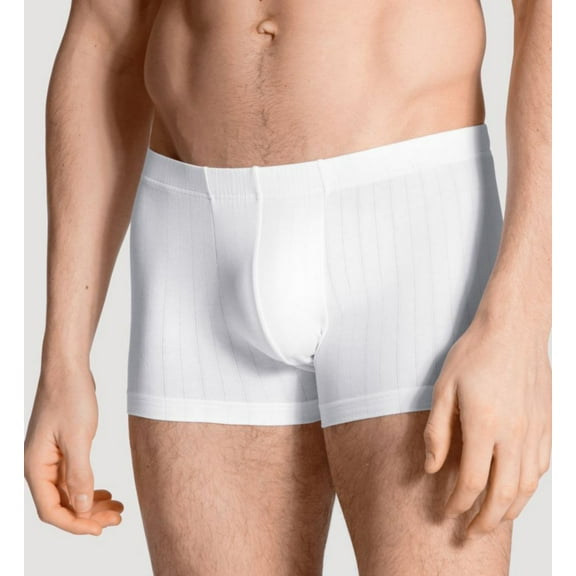 Men's Calida 26786 Pure & Style Quick Dry Pima Cotton Boxer Brief (White 2XL)