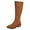 Brown, variant on Rokment Womens Knee High Boots with Side Zipper Fall Winter Fashion Suede Pointed Toe Chunky Low Heel Mid Calf Dress Tall Boots for Ladies Black Size 6.5