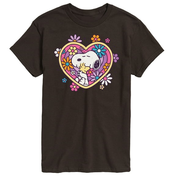 Peanuts - Hug Heart Flower - Men's Short Sleeve Graphic T-Shirt