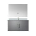 thumbnail image 3 of Geneva 36 in. W Dark Grey Vanity, White Quartz Top, Faucet Set, and 36 in. LED Mirror, 3 of 11