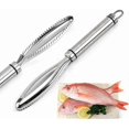 thumbnail image 2 of Foundation Fish Scaler 304 Stainless Steel Fish Scale Remover Kitchen Gadgets Professional Fish Scaler Fish Scraper Flat Inclined Bone Tongs, 2 of 4