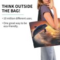 thumbnail image 2 of Bingfone Canvas Tote Bag for Women with Inner Pocket Aesthetic Cute Shopping Tote Bags Reusable Grocery Bags- Sunset Dancing Dolphin, 2 of 8