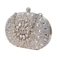 thumbnail image 4 of 4x Bolso De Mano De Noche Para Mujer, Bolso De Boda, Bolso Para Club, Cóctel, Boda, Plateado, 4 of 8