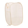 thumbnail image 1 of Cesta de almacenamiento de ropa plegable Malla de nailon Organización de artículos diversos de gran tamaño Bolsa de ropa sucia Cesta de almacenamiento Beige BLESIY Contenedor de cesta de almacenamiento, 1 of 6