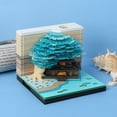thumbnail image 4 of tssuouriy Premium Materials 3D Notepad Paper Sculpture For Desk Calendar Memo Pad blue, 4 of 6