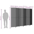 thumbnail image 6 of vidaXL Room Divider 6 Panels Black Poly Rattan, 6 of 12