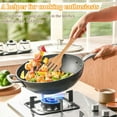 thumbnail image 6 of Qenwkxz 4 Pcs Wood Utensil Set Long Lasting Wood Cooking Utensil Set with Ergonomic Handle and Hanging Hole for Frying Serving Sauce Scooping Soup, 6 of 10