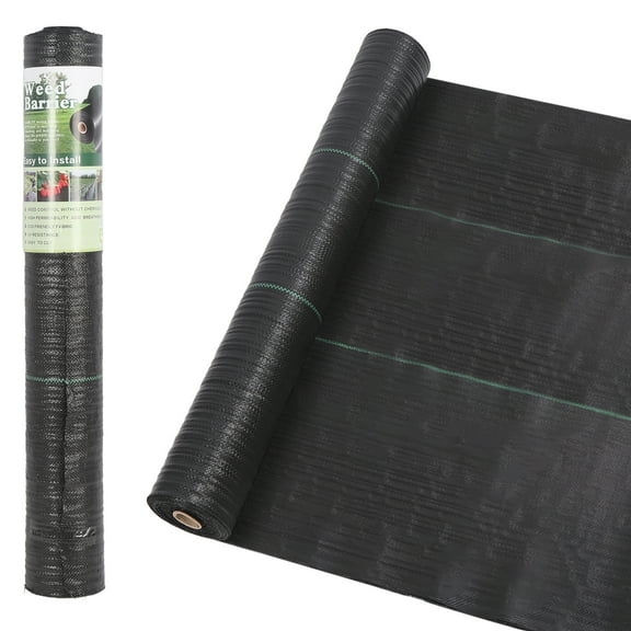 3' x 300' Weed Barrier Landscape Fabric with UV Protection, Heavy Duty Garden Fabric Weed Barrier Black Mulch for Landscaping