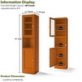 thumbnail image 2 of CHSHIN 67" Tall Metal Bathroom Storage Cabinet,6-Tier Tall Storage Cabinet with Glass Doors,Orange, 2 of 7