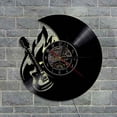 thumbnail image 4 of Reloj de pared con disco de vinilo musical, reloj de pared con luz Led con estilo de guitarra, reloj de vinilo, decoración de pared de salón, regalos únicos para amantes de la música Feliz Sencillez, 4 of 5
