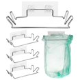 thumbnail image 1 of 4 Sets of Stainless Steel Trash Bag Holders with Stickers for Kitchen and Bathroom, 1 of 4