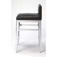 thumbnail image 4 of Beaumont Lane Tabouret en Similicuir en Acier Inoxydable en Argent, 4 of 5