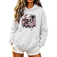 thumbnail image 3 of Jsaierl Women's Halloween Sweatshirts Plus Size Skull Print Pullover Hoodies Trendy Classic Long Sleeve Sweater Tops Halloween Costumes, Sizes S-2XL, 3 of 6