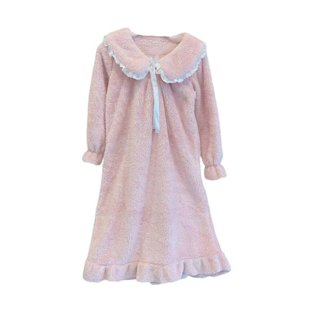 Camisón de mujer Invierno Cómodo Vestidos de casa Espesar Vestido de dormir Damas Talla única Zulema Camisón Mujer