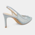 thumbnail image 4 of XYD Women Bowknot Pointed Toe Mesh Pumps Slingback Mid Thin Heels Elegant Party Dressy Bridal Sandal Shoes Size 7 Pale Blue, 4 of 4
