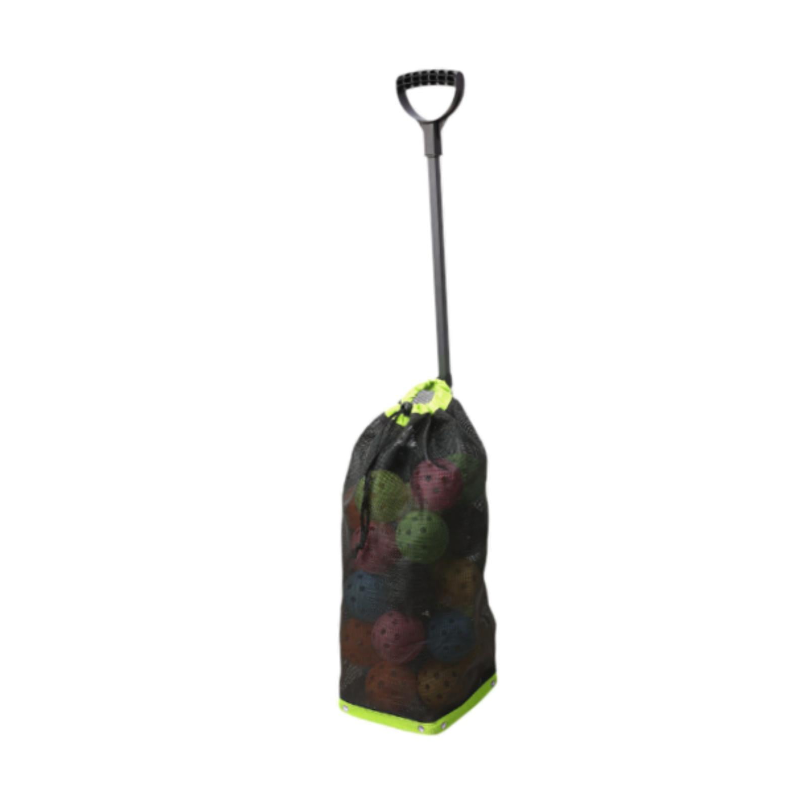 Pickleball Ball Retriever Grabber Basket Collector Adjustable Height Oxford Cloth for Outdoor Gym Training