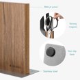 thumbnail image 3 of Navaris Magnetic Wooden Knife Block - Kitchen Storage with Strong Magnets for Knives & Utensils - Simple Modern Utensil Holder in Acacia Wood - 8.9" x 8.7", 3 of 6
