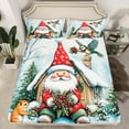 thumbnail image 2 of jejeloiu Christmas Gnome Full Size Sheets,Cute Squirrel Berry Bed Sheets,Merry Xmas Sheet Sets For Child,Ultra Soft Home Decor,4-Piece, 2 of 7