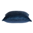 thumbnail image 3 of Parkland Collection Balam Navy Blue Quilted Decorative Throw Pillow, 20 x 20 Cotton Blend Square Pillow, 3 of 7