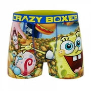 Crazy Boxers SpongeBob SquarePants Burger Men's Boxer Briefs-XLarge (40-42)