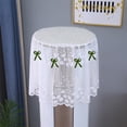 thumbnail image 1 of Nvzi 1 pieza de adorno pequeño de encaje verde con lazo para cubierta antipolvo de aire acondicionado, no requiere instalación, cubierta cilíndrica para aire acondicionado de 40 cm de diámetro, 1 of 2