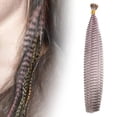 thumbnail image 2 of LHWEN 100 Pcs 1 Pack Of Colored Feather Hair Extension Stick Hair Extension Hair Strand Fiber Stick Hair Wig 13 Colors Beauty Salon Straight Hair Fun Lace Wavy Curls Braided Hair Synthetic, 2 of 8